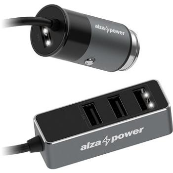 AlzaPower Car Charger X540 Multi Charge sivá (APW-CC4A01PY)