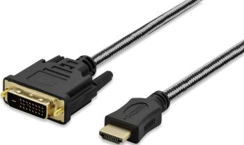 ednet HDMI / DVI káblový adaptér #####HDMI-A Stecker, #####DVI-D 24+1pol. Stecker 5.00 m čierna 84487 pozlátené kontakty