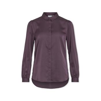 Vila  Noos Ellette Satin Shirt L/S - Perfect Plum  Blúzka Fialová