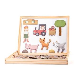 Woody Magnetická tabuľka so zvieratkami, obojstranná (8591864912148)