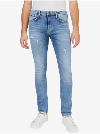 Svetlomodré pánske slim fit rifle Pepe Jeans Finsbury