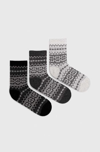 Ponožky Answear Lab 3-pak dámske, šedá farba
