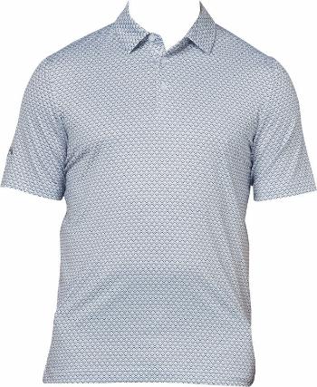 Callaway Mens Trademark Ombre Chev Print Polo Bright White M