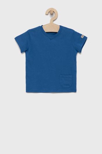 Detské bavlnené tričko United Colors of Benetton jednofarebné