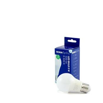 Tesla – LED žiarovka BULB, E27, 5 W, 230 V, 500 lm, 25 000 h, 6 500 K studená biela (BL270560-8)