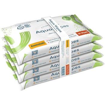 Aqua Wipes 100 % rozložiteľné obrúsky 99 % vody, 4× 56 ks (5060180400910)