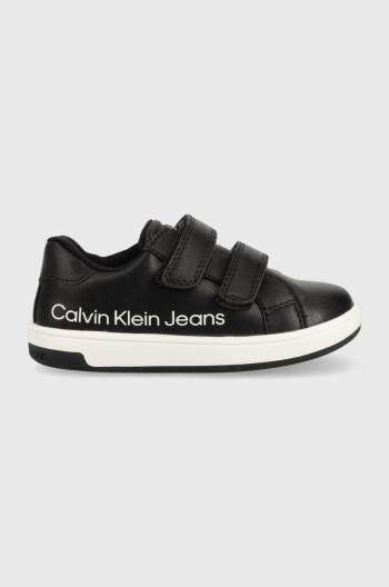 Detské tenisky Calvin Klein Jeans čierna farba
