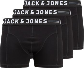 Jack&Jones PLUS 3 PACK - pánske boxerky JACSENSE 12147591 Black 7XL