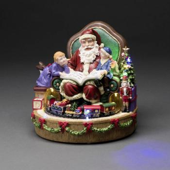 Konstsmide 4215-000  Santa Claus    RGBW LED  farebná voliteľné napájanie, s animáciu, s vianočnými piesňami, so spínačo