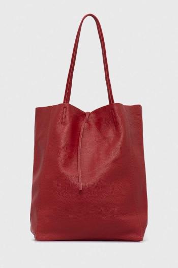 Kožená kabelka Answear Lab červená farba