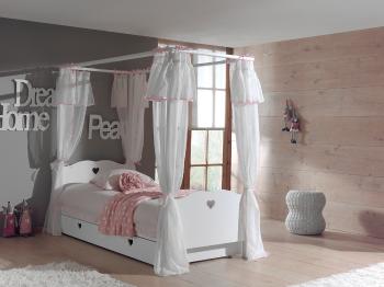 Detská posteľ VIPACK FURNITURE Amori biela 200x90 cm
