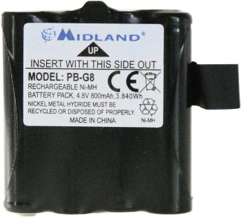 Midland Náhrada za originálny akumulátor PB G6/G8 náhradný akumulátor na rádiostanicu 4.8 V 800 mAh