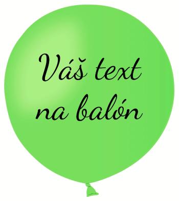 Balón s textom - Svetlozelený 80 cm