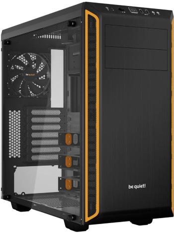 BeQuiet Pure Base 600 midi tower PC skrinka čierna, oranžová tlmené, bočné okno, 2 predinštalované ventilátory