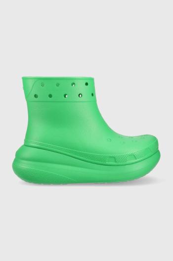 Gumáky Crocs Classic Crush Rain Boot dámske, zelená farba, 207946