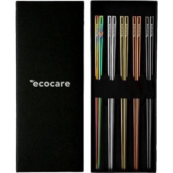 ECOCARE Kovové Sushi Paličky Box Mix (Silver, Gold, Rose, Rainbow, Black) 10 ks (0750122452200)
