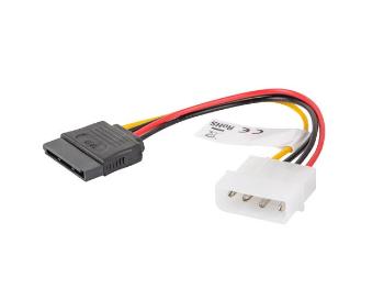 LANBERG Molex (M) na SATA (F) kábel 15cm