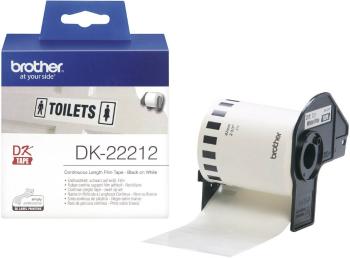 Brother DK-22212 etikety v roli 62 mm x 15.24 m fólia biela 1 ks permanentné DK22212 univerzálne etikety