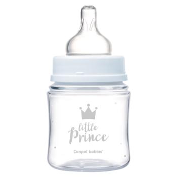 CANPOL BABIES Fľaša sa širokým hrdlom ROYAL BABY modrá 120 ml