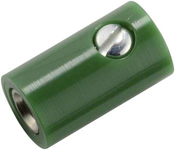 Kahlert Licht  mini laboratórne zásuvka zásuvka, rovná Ø pin: 2.6 mm zelená 1 ks