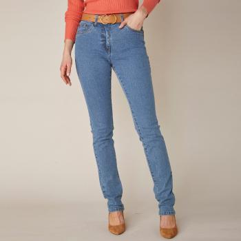 Blancheporte Strečové rovné džínsy, stredná postava zapratá modrá 50