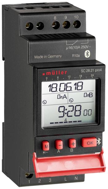 Müller SC 28.21 pro4 230V 50-60Hz časovač na DIN lištu digitálny 230 V/AC 16 A/250 V
