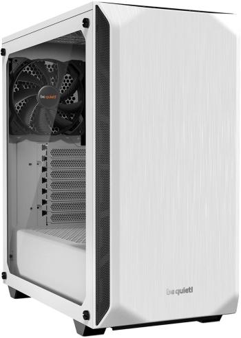 BeQuiet Pure Base 500 Windows midi tower PC skrinka, herné puzdro biela 2 predinštalované ventilátory, bočné okno, prach