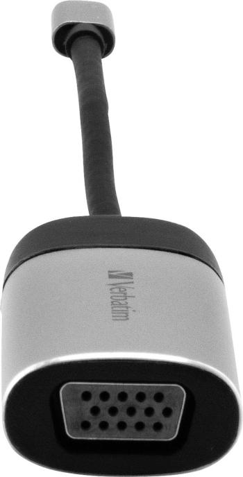 Verbatim 49145 USB-C™ adaptér [1x USB-C ™ zástrčka - 1x VGA zásuvka] strieborná (matná)  0.10 m