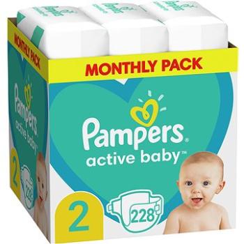 PAMPERS Active Baby veľkosť 2 (228 ks) 4 – 8 kg (8006540181102)