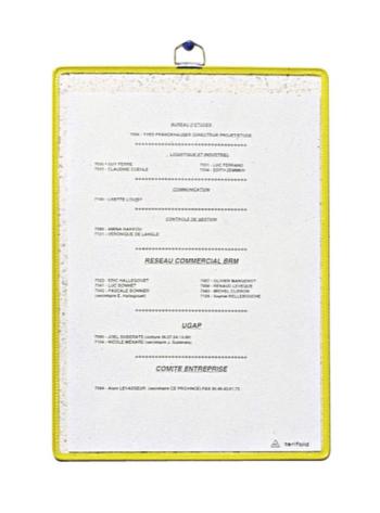 Tarifold pohľadová tabule  žltá DIN A5 na výšku