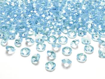 PartyDeco Diamantové konfety tyrkysové 12mm