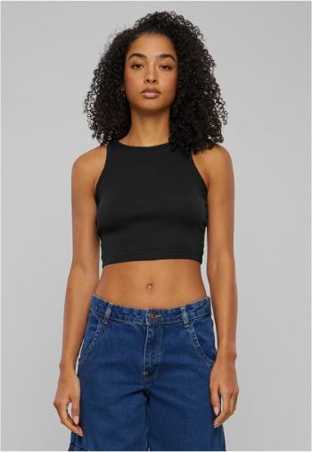 Urban Classics Ladies Organic Cropped Rib Top black - S