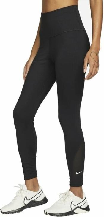 Nike Dri-Fit One Womens High-Waisted 7/8 Leggings Black/White M