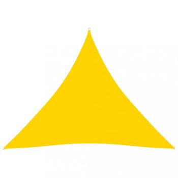 Tieniaca plachta trojuholníková 4x4x4 m oxfordská látka Dekorhome Žltá