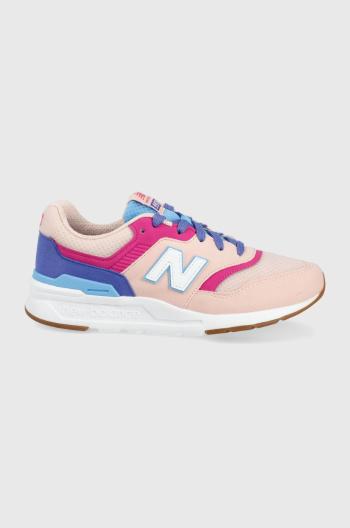 Detské topánky New Balance GR997HSA ružová farba