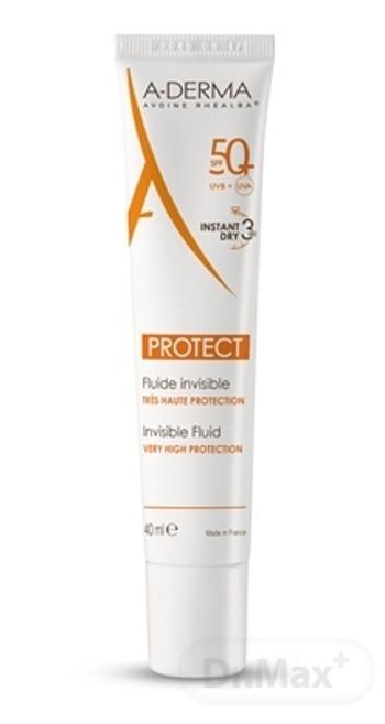 A-DERMA Protect FluidE SPF 50+ transparentný fluid na opaľovanie na tvár