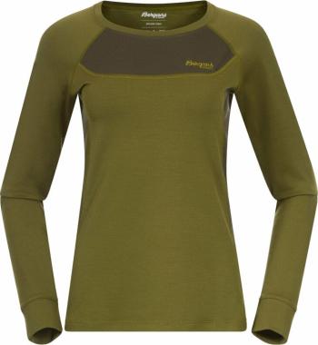 Bergans Dámske termoprádlo Cecilie Wool Long Sleeve Women Green/Dark Olive Green S