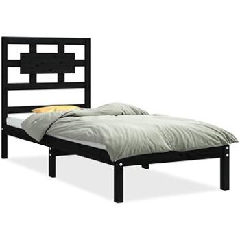 Rám postele čierny masívne drevo 75 × 190 cm Small Single, 3105629