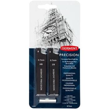 DERWENT Precision Mechanical Pencil Refill Set 0.7 mm HB a 2B, 30 túh v balení + 3 gumy (2302431)