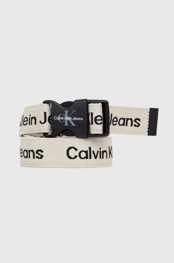 Detský opasok Calvin Klein Jeans béžová farba