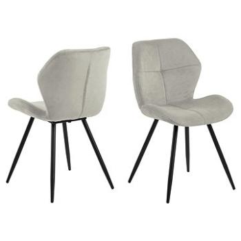 Dizajn Scandinavia Jedálenská stolička Petri (SET 2 ks), svetlo sivá (A1004580)