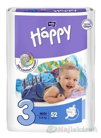 Bella Happy 3 Midi 5-9 kg 52 ks