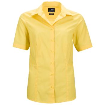 James & Nicholson Dámska košeľa s krátkym rukávom JN643 - Žltá | S