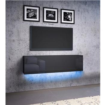 TV stolík VIVO 03 v čiernej farbe s vysokým leskom (TVV140X11BMBG00032)