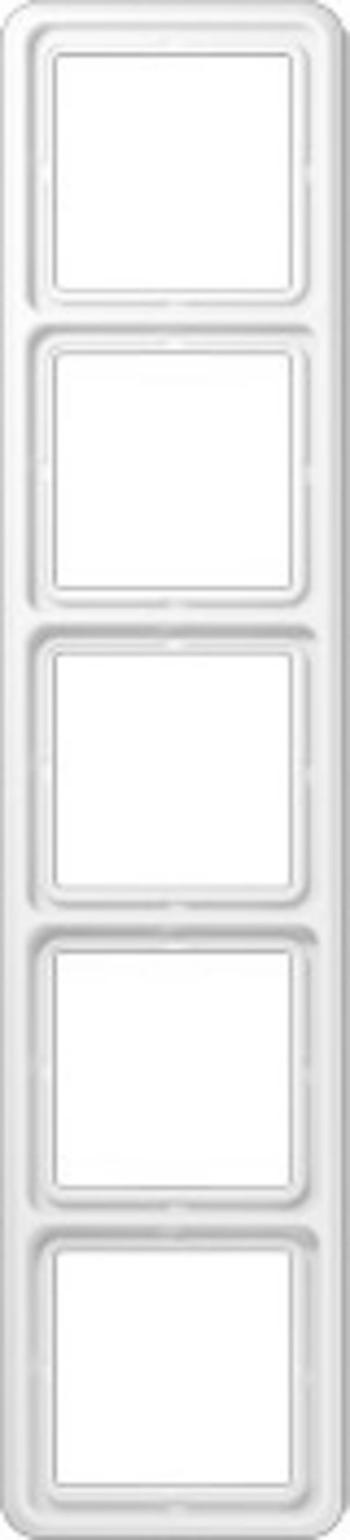 Jung 5-násobná rámček kryt  alpská biela CD585WW