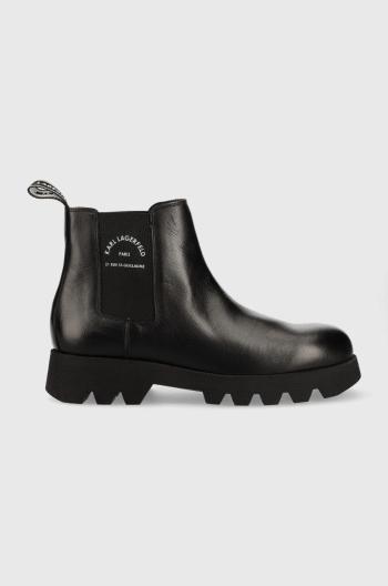 Kožené topánky chelsea Karl Lagerfeld Terra Firma pánske, čierna farba