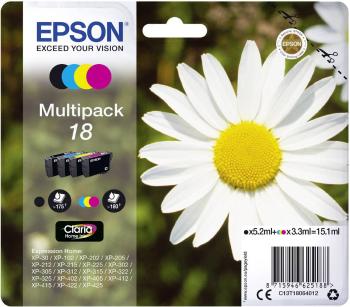 Epson Ink T1806, 18 originál kombinované balenie čierna, zelenomodrá, purpurová, žltá C13T18064012