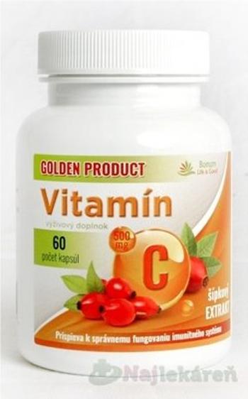 Golden Product Vitamín C 500 mg so šípkami + B3 + D3 60 kapsúl