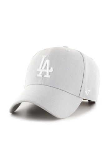 Šiltovka 47 brand MLB Los Angeles Dodgers šedá farba, s nášivkou, B-MVPSP12WBP-SLA