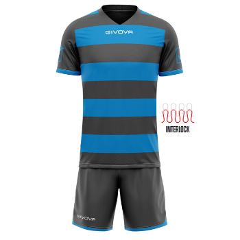 KIT RUGBY GRIGIO SCURO/TURCHESE Tg. M